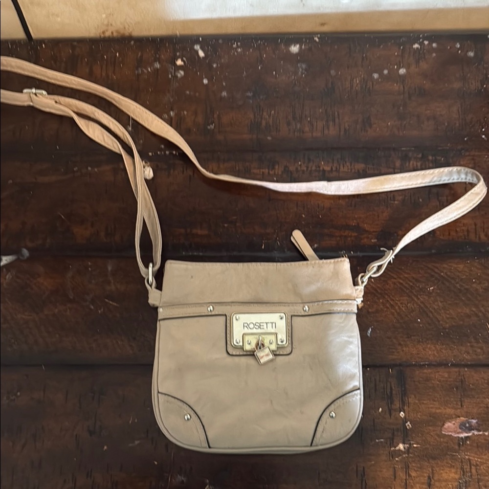 Rosetti Cream Crossbody Bag with Adjustable Strap